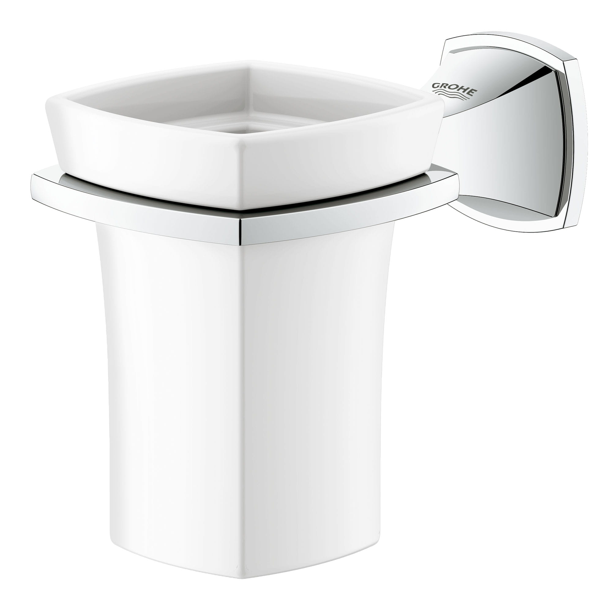 Ceramic Tumbler with Holder GROHE BRUSHED NICKEL